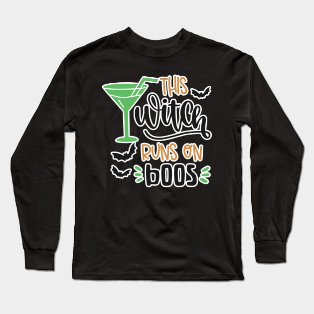 This Witch Funs On Boos Funny Halloween Shirt Long Sleeve T-Shirt by roamfree